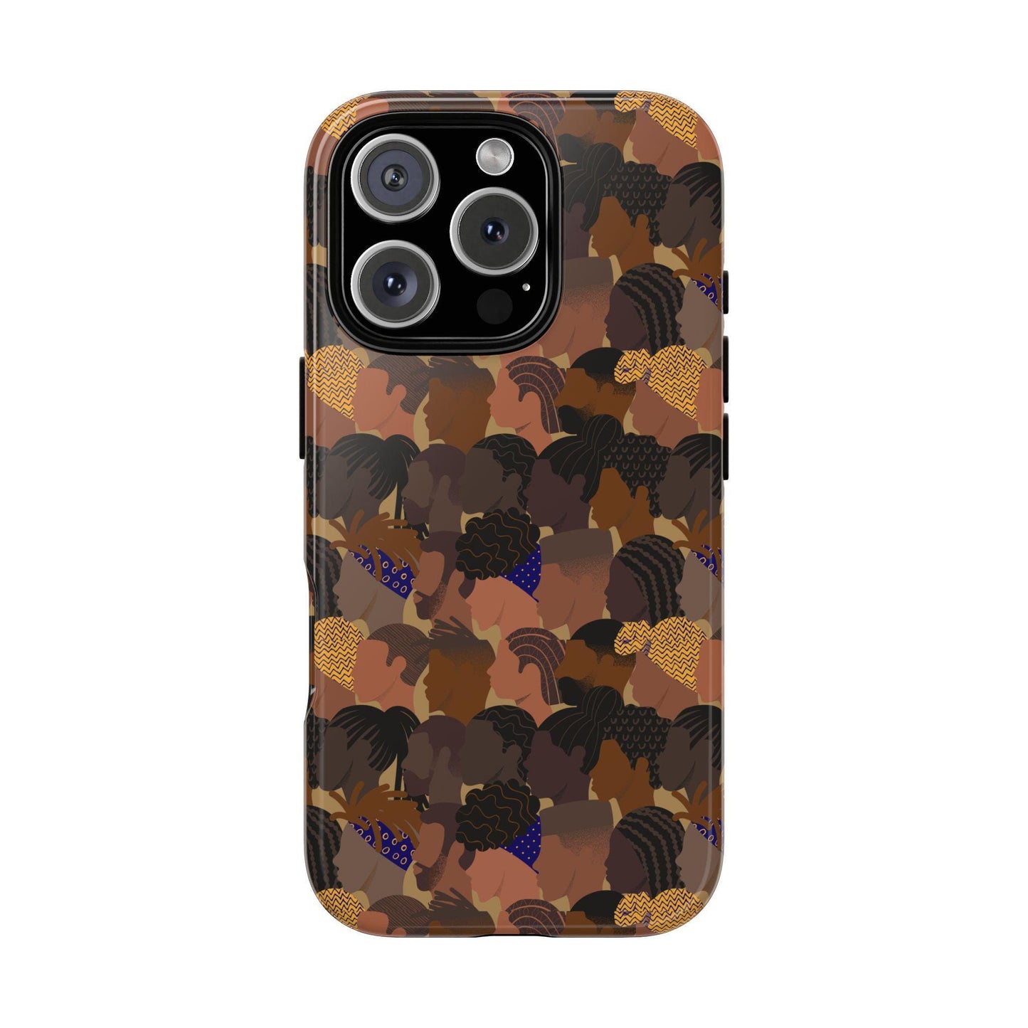 iPhone 16, iPhone 16 Pro, iPhone 16 Plus, iPhone 16 Pro Max Tough Cases African American Woman Black Woman