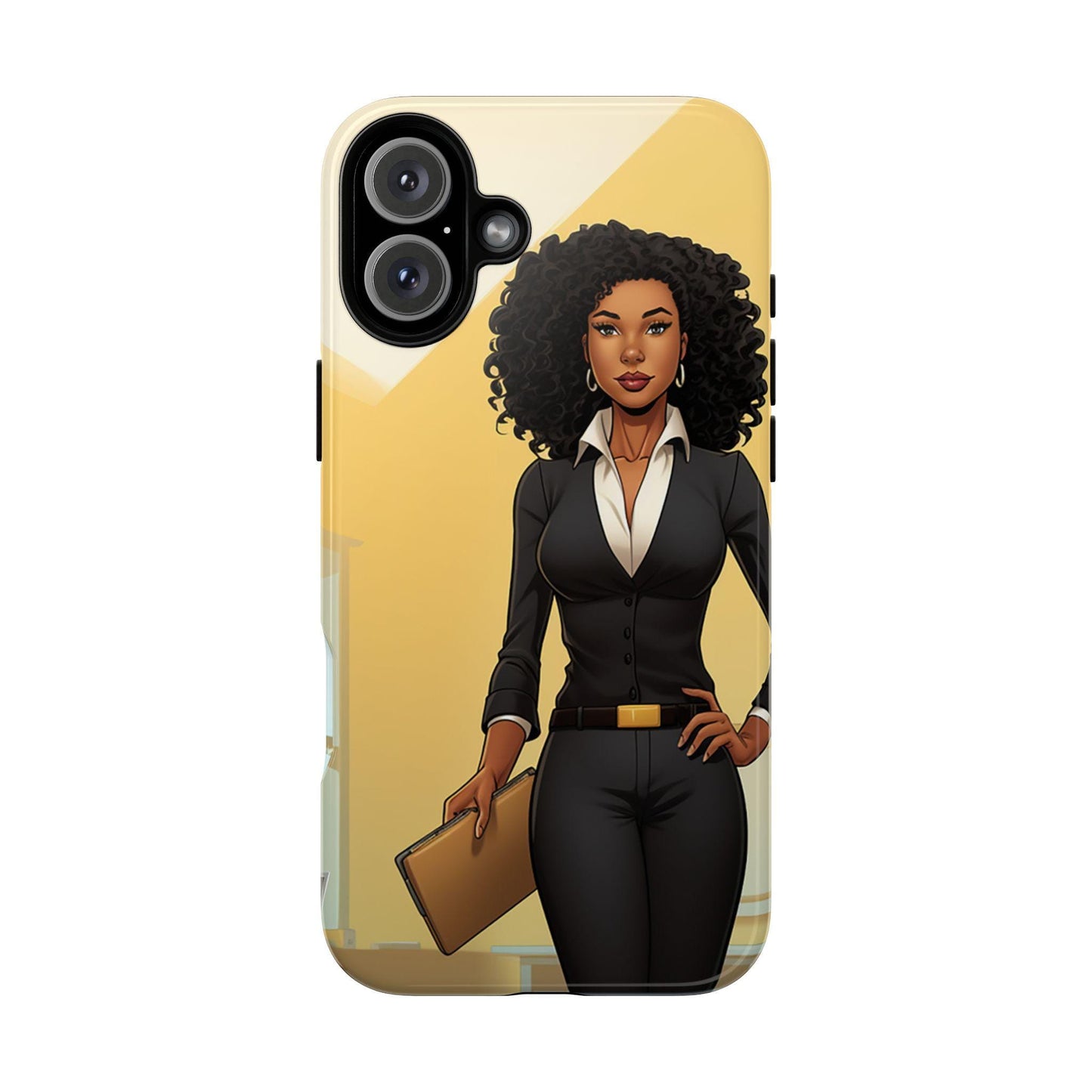 iPhone 16, iPhone 16 Pro, iPhone 16 Plus, iPhone 16 Pro Max Tough Cases African American Woman Business Woman Entrepreneur