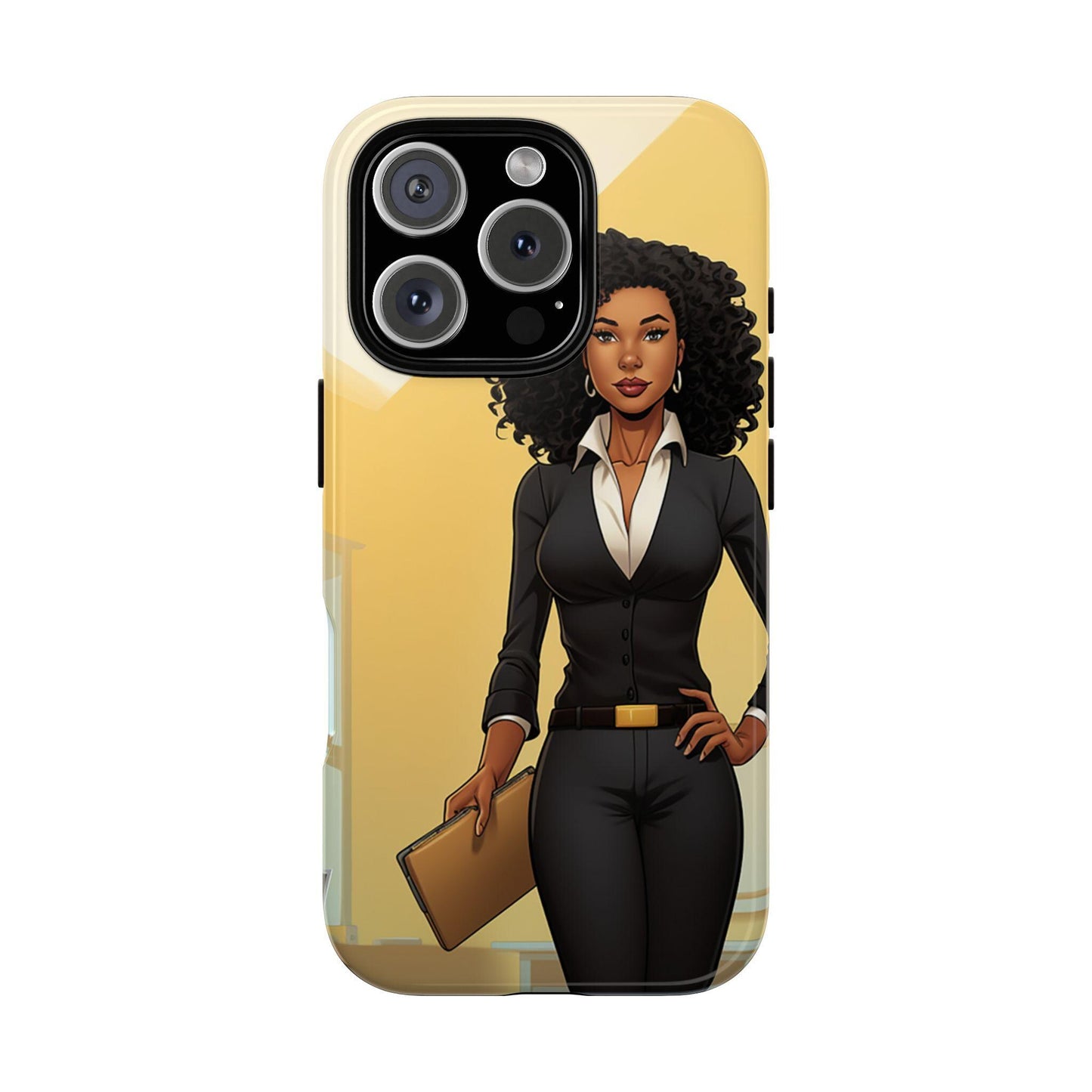 iPhone 16, iPhone 16 Pro, iPhone 16 Plus, iPhone 16 Pro Max Tough Cases African American Woman Business Woman Entrepreneur