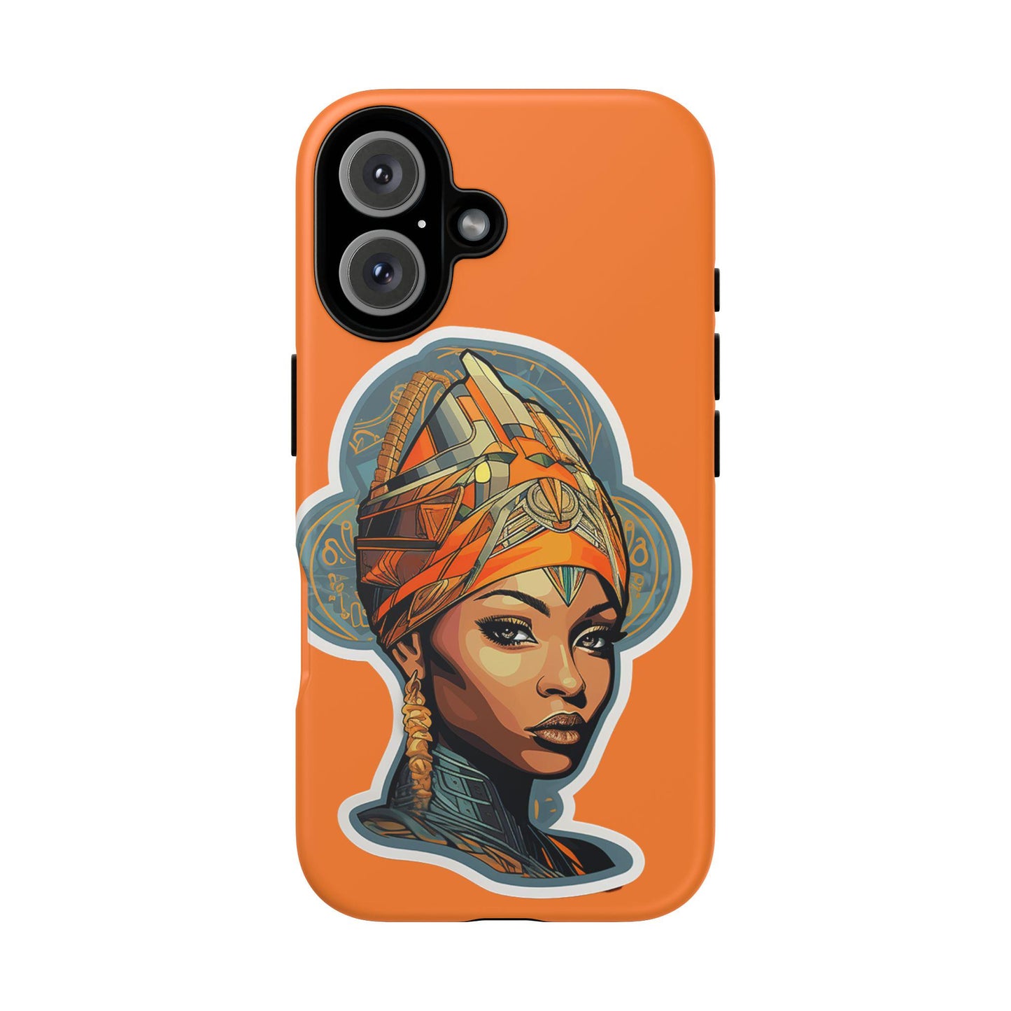 iPhone 16, iPhone 16 Pro, iPhone 16 Plus, iPhone 16 Pro Max Tough Cases African American Queen Nubian Princess Black Royalty