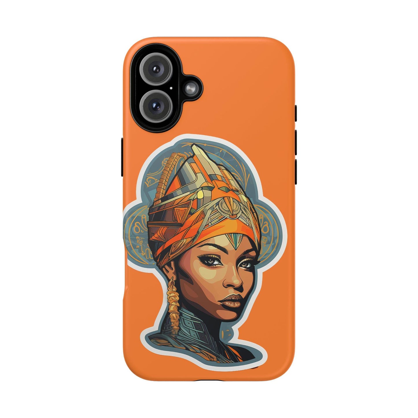 iPhone 16, iPhone 16 Pro, iPhone 16 Plus, iPhone 16 Pro Max Tough Cases African American Queen Nubian Princess Black Royalty