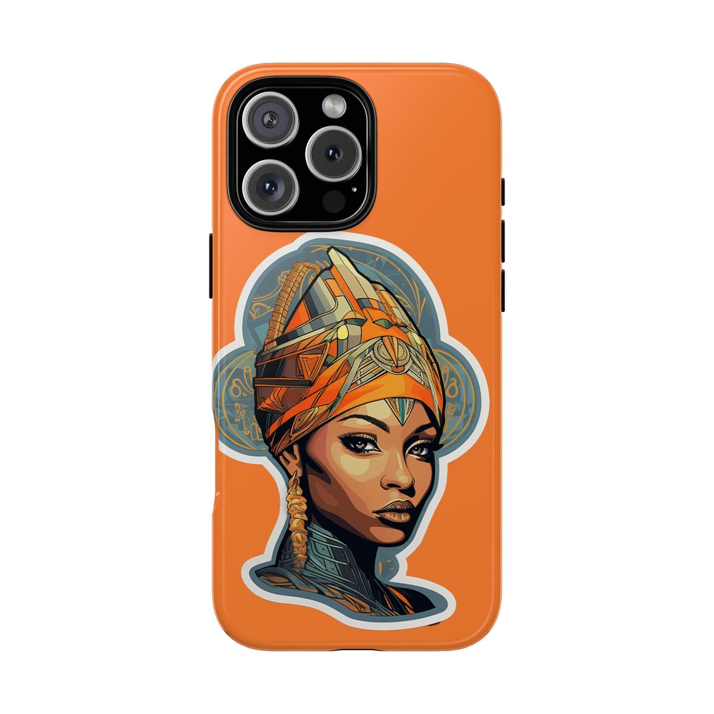 iPhone 16, iPhone 16 Pro, iPhone 16 Plus, iPhone 16 Pro Max Tough Cases African American Queen Nubian Princess Black Royalty