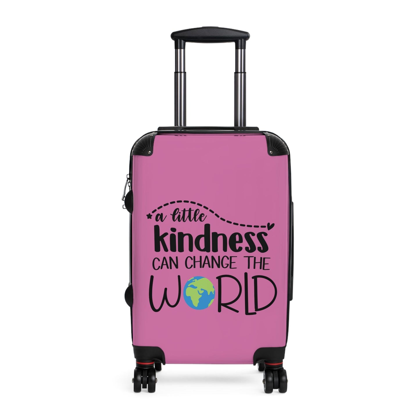 Kindness Can Change the World Peace Vacation Suitcase Travel Luggage Wedding or Honeymoon Suitcase - Pink (3 sizes)