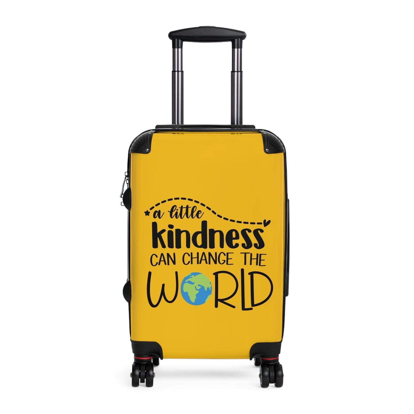 Kindness Can Change the World Peace Vacation Suitcase Travel Luggage Wedding or Honeymoon Suitcase - Yellow (3 sizes)