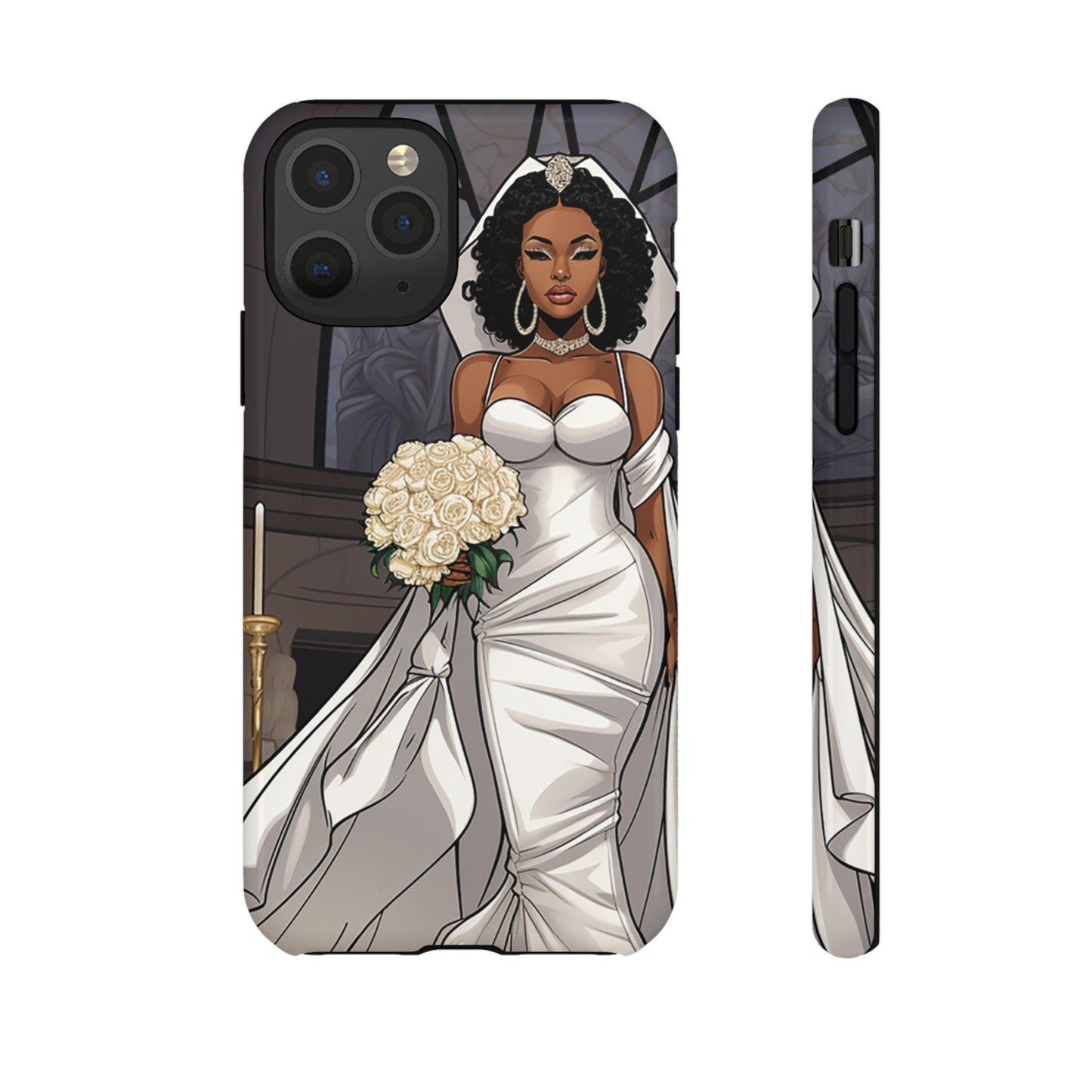 iPhone 11, iPhone 11 Pro, iPhone 11 Tough Cases African American Bride Black bride wedding Dress Wedding Gown