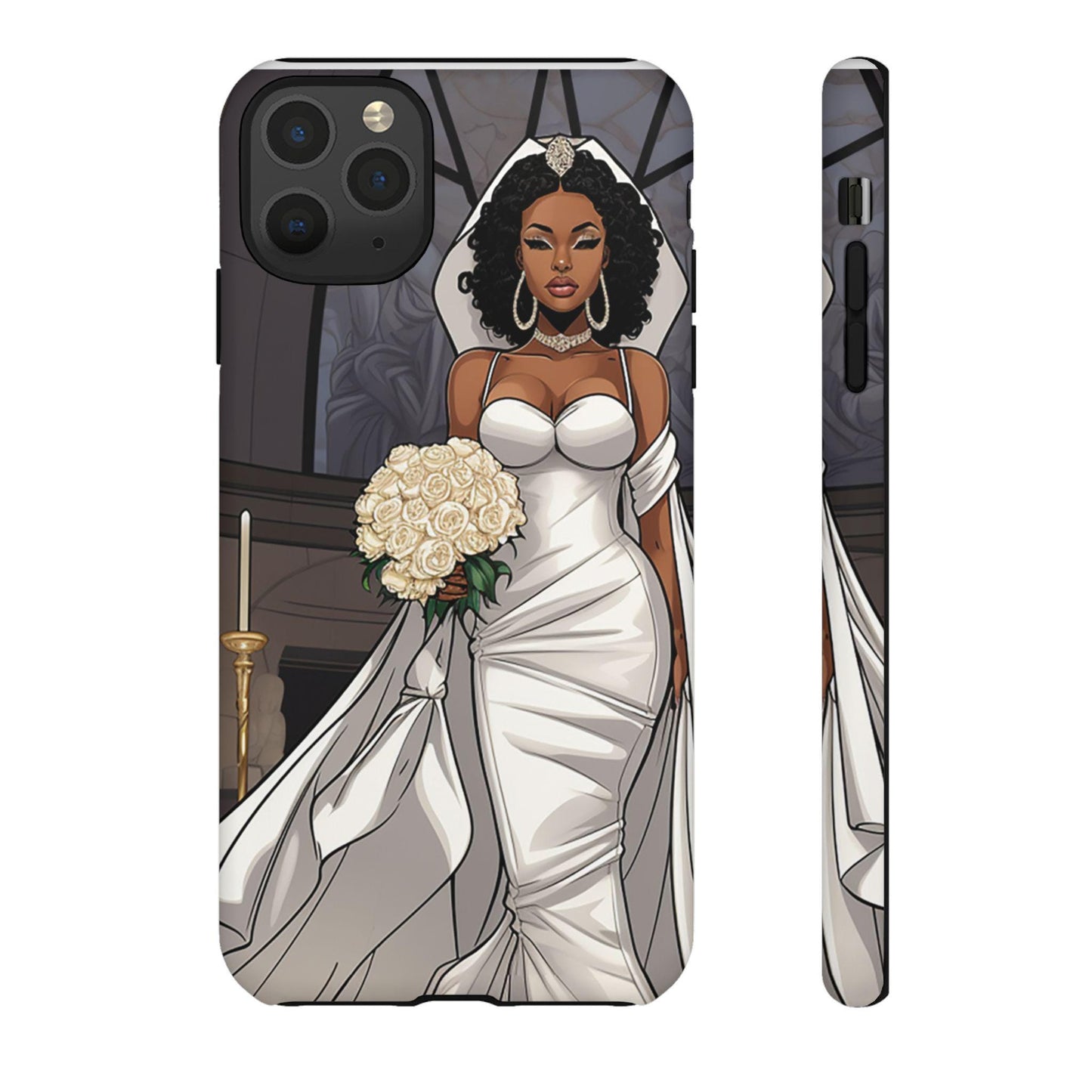 iPhone 11, iPhone 11 Pro, iPhone 11 Tough Cases African American Bride Black bride wedding Dress Wedding Gown