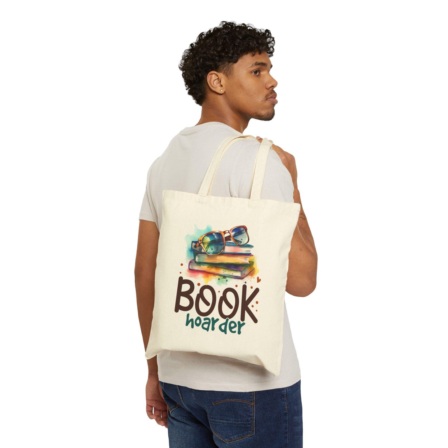 Book hoarder book lover gift for power reader library book bag book nerd gift Cotton Canvas Tote Bag