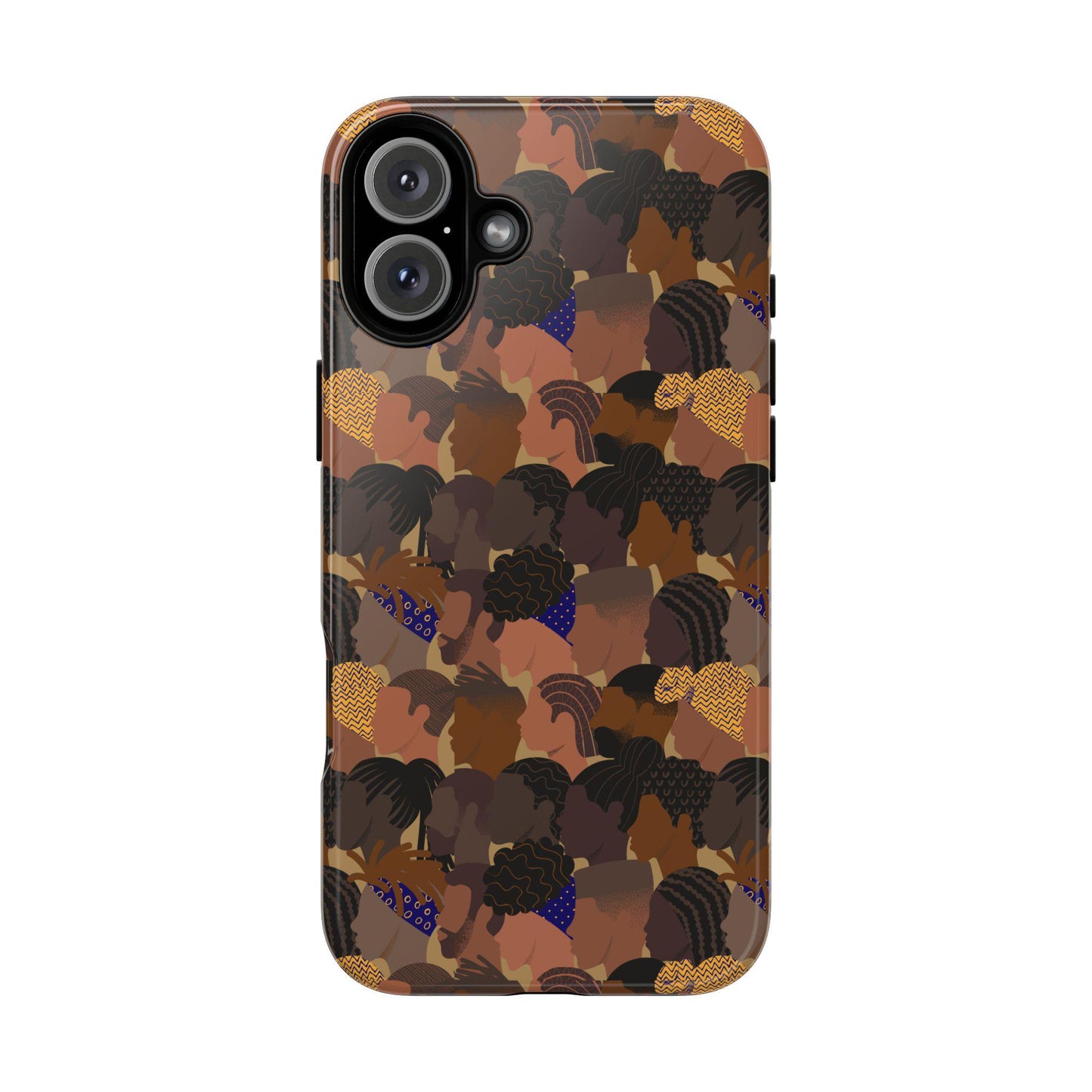 iPhone 16, iPhone 16 Pro, iPhone 16 Plus, iPhone 16 Pro Max Tough Cases African American Woman Black Woman
