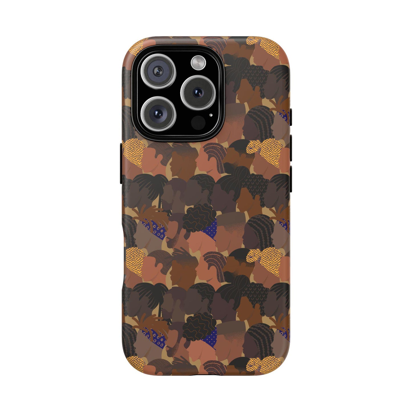 iPhone 16, iPhone 16 Pro, iPhone 16 Plus, iPhone 16 Pro Max Tough Cases African American Woman Black Woman