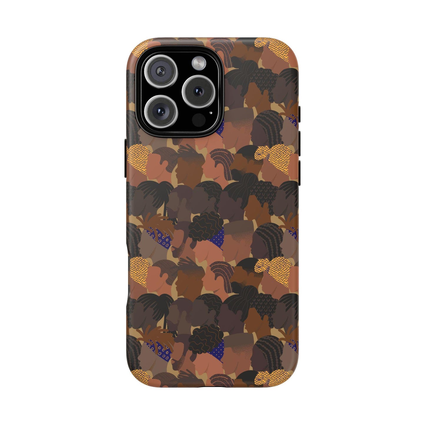 iPhone 16, iPhone 16 Pro, iPhone 16 Plus, iPhone 16 Pro Max Tough Cases African American Woman Black Woman