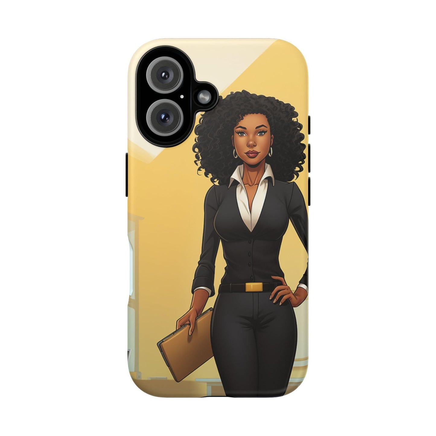 iPhone 16, iPhone 16 Pro, iPhone 16 Plus, iPhone 16 Pro Max Tough Cases African American Woman Business Woman Entrepreneur