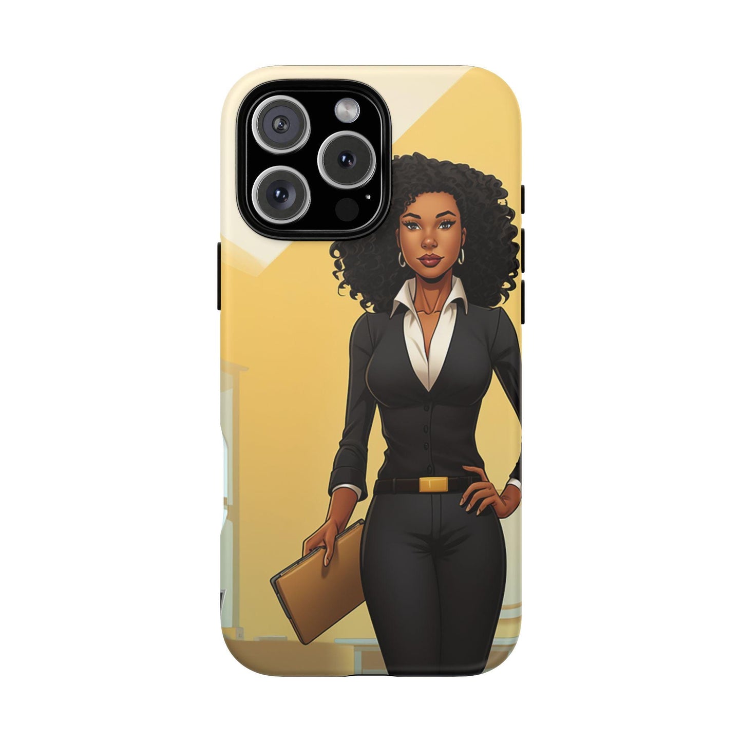 iPhone 16, iPhone 16 Pro, iPhone 16 Plus, iPhone 16 Pro Max Tough Cases African American Woman Business Woman Entrepreneur