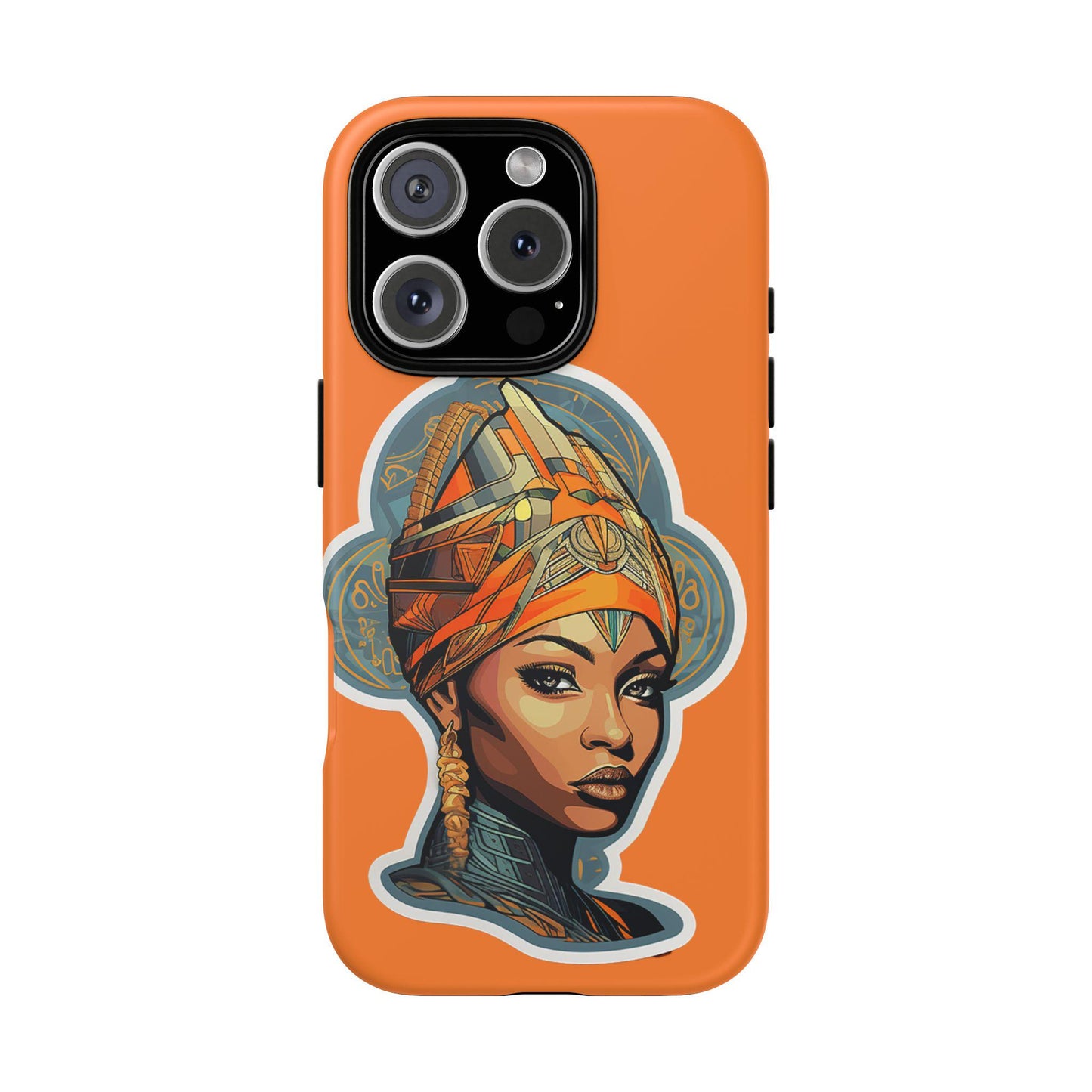 iPhone 16, iPhone 16 Pro, iPhone 16 Plus, iPhone 16 Pro Max Tough Cases African American Queen Nubian Princess Black Royalty