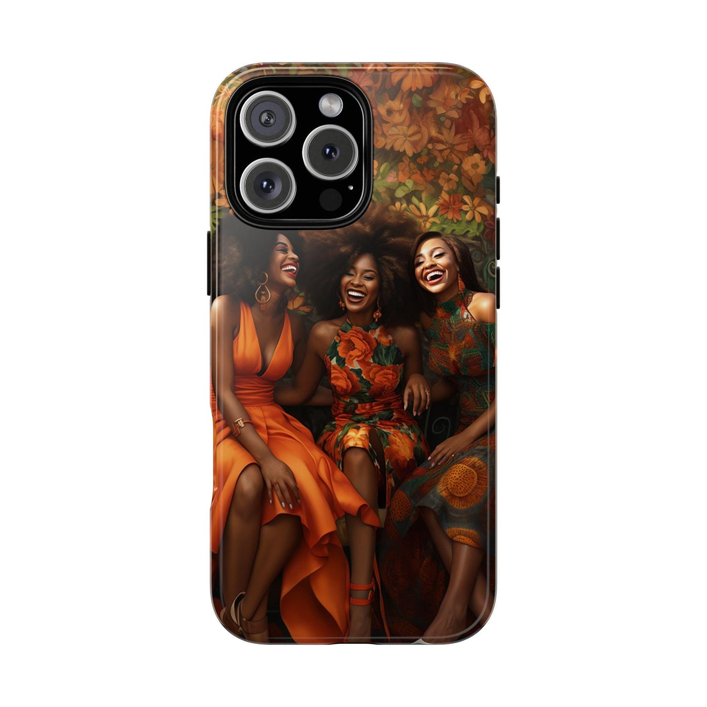 iPhone 16, iPhone 16 Pro, iPhone 16 Plus, iPhone 16 Pro Max Tough Cases African American Women Black Woman Sisters Friends Reunion
