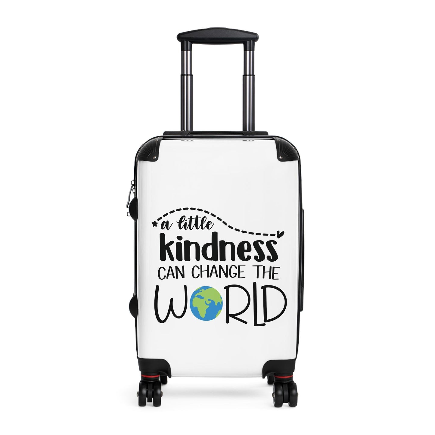 Kindness Can Change the World Peace Vacation Suitcase Travel Luggage Wedding or Honeymoon Suitcase - White (3 sizes)