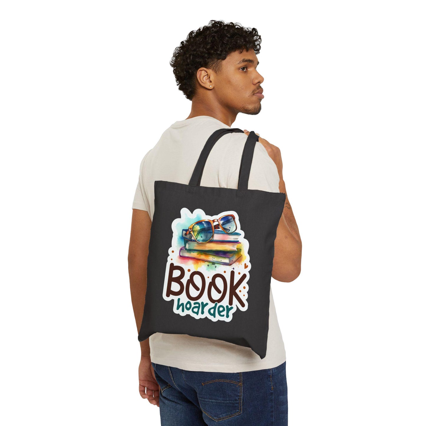 Book hoarder book lover gift for power reader library book bag book nerd gift Cotton Canvas Tote Bag
