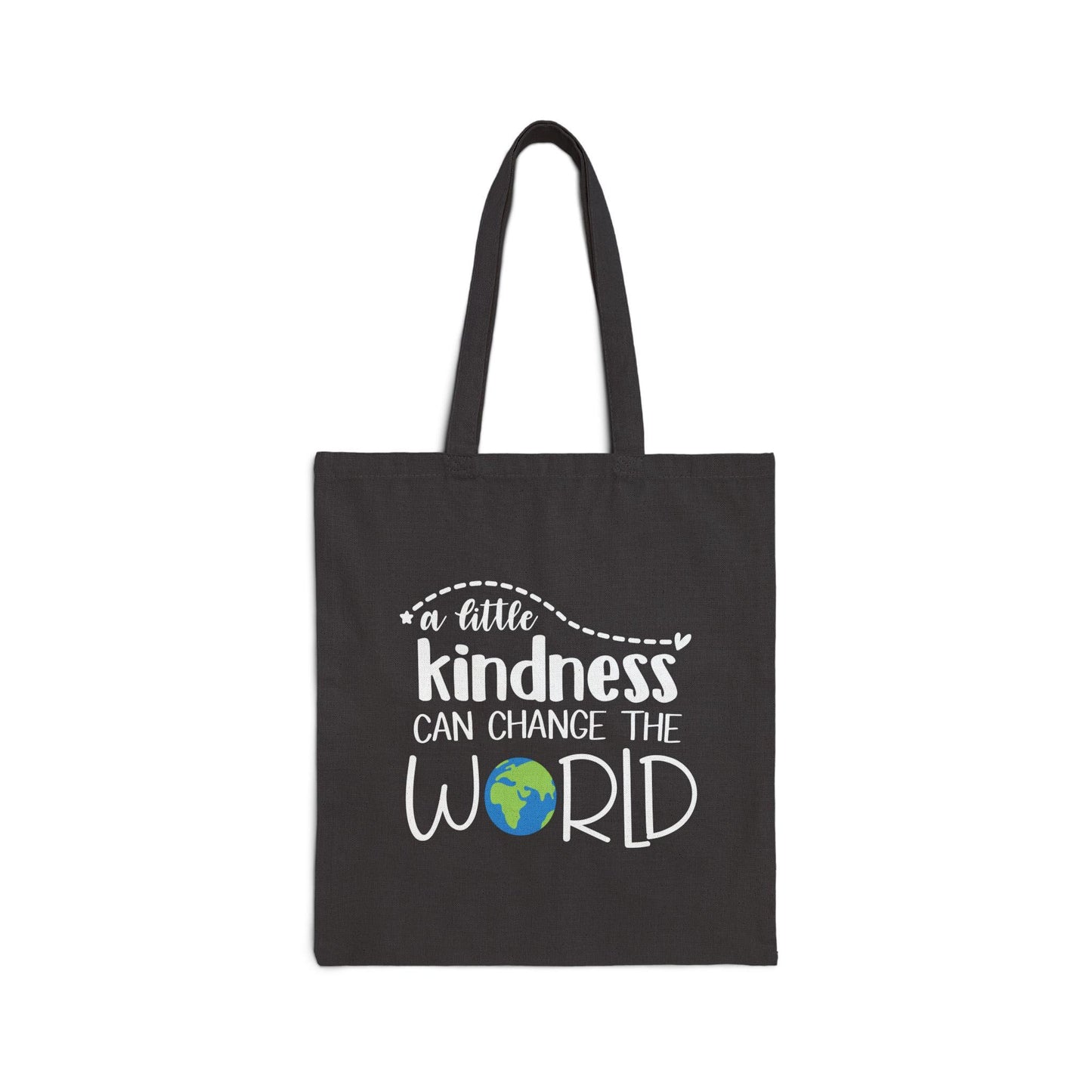 Kindness Can Change the World Cotton Canvas Tote Bag - Gift for Those Are Kind No Bully Nice People, Inspirational Tote, Positive Vibes