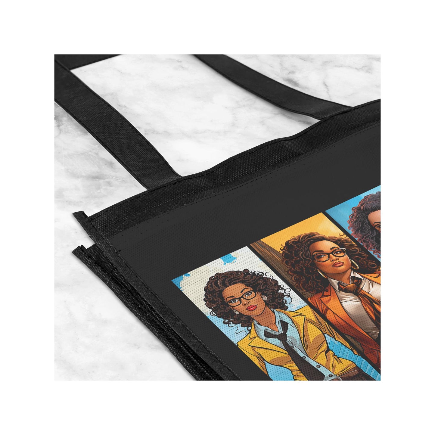 African American Black Women Superheroes Strong Black Women Shopping Tote Bag