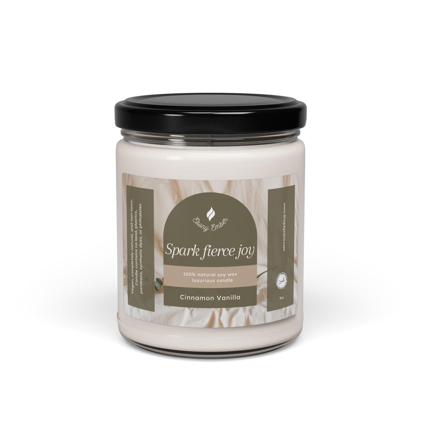 Spark fierce joy with the Ebony Ember Scented Soy Candle 9oz Encouragement gift for bestie sister or coworkers Many scents to choose from