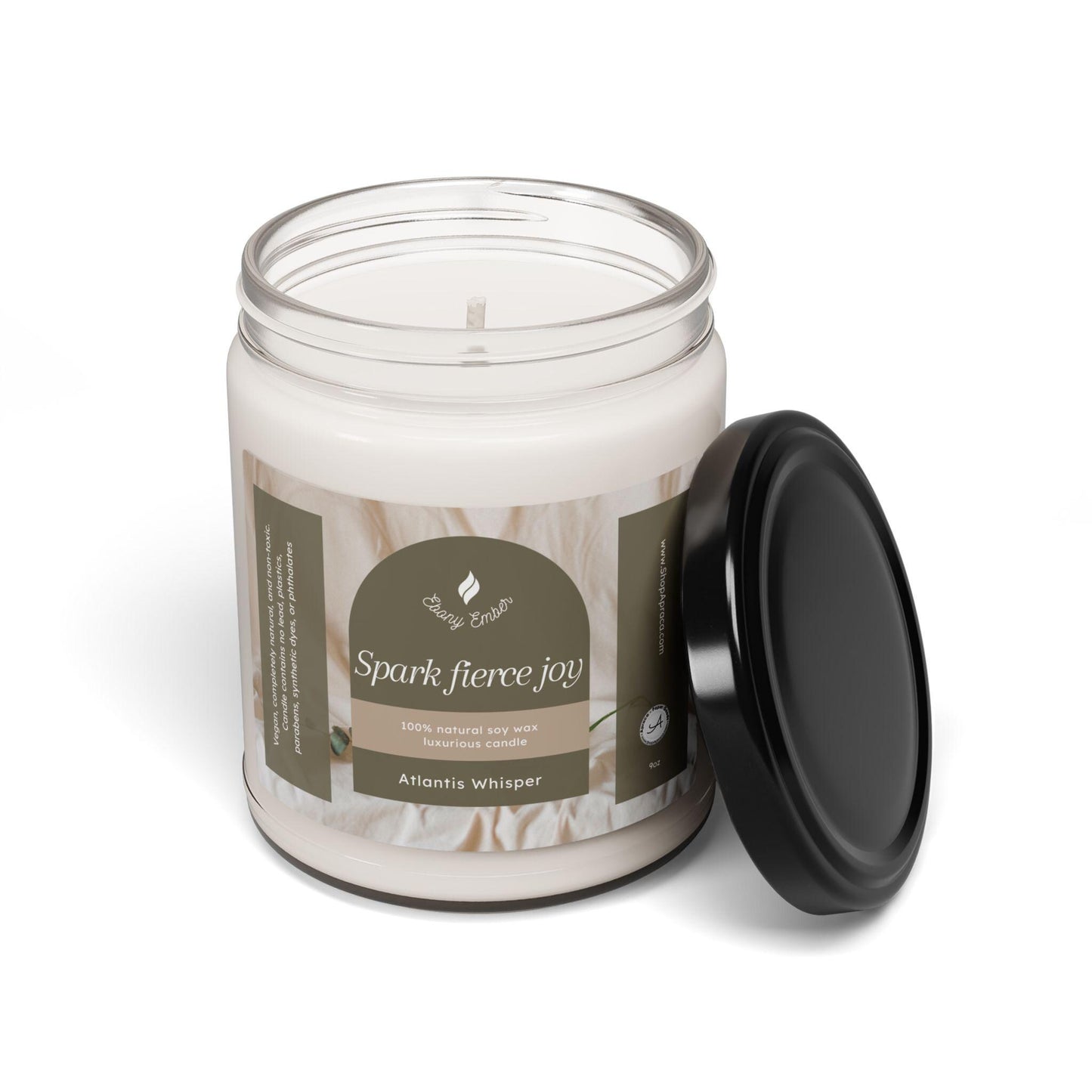 Spark fierce joy with the Ebony Ember Scented Soy Candle 9oz Encouragement gift for bestie sister or coworkers Many scents to choose from