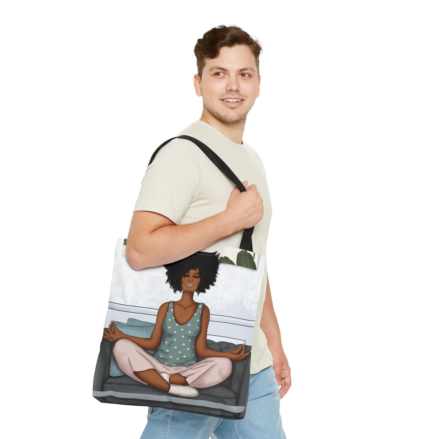 Yoga Momma Meditation Free Zen Shopping Bag Library Book Bag Tote Bag Sister Gift