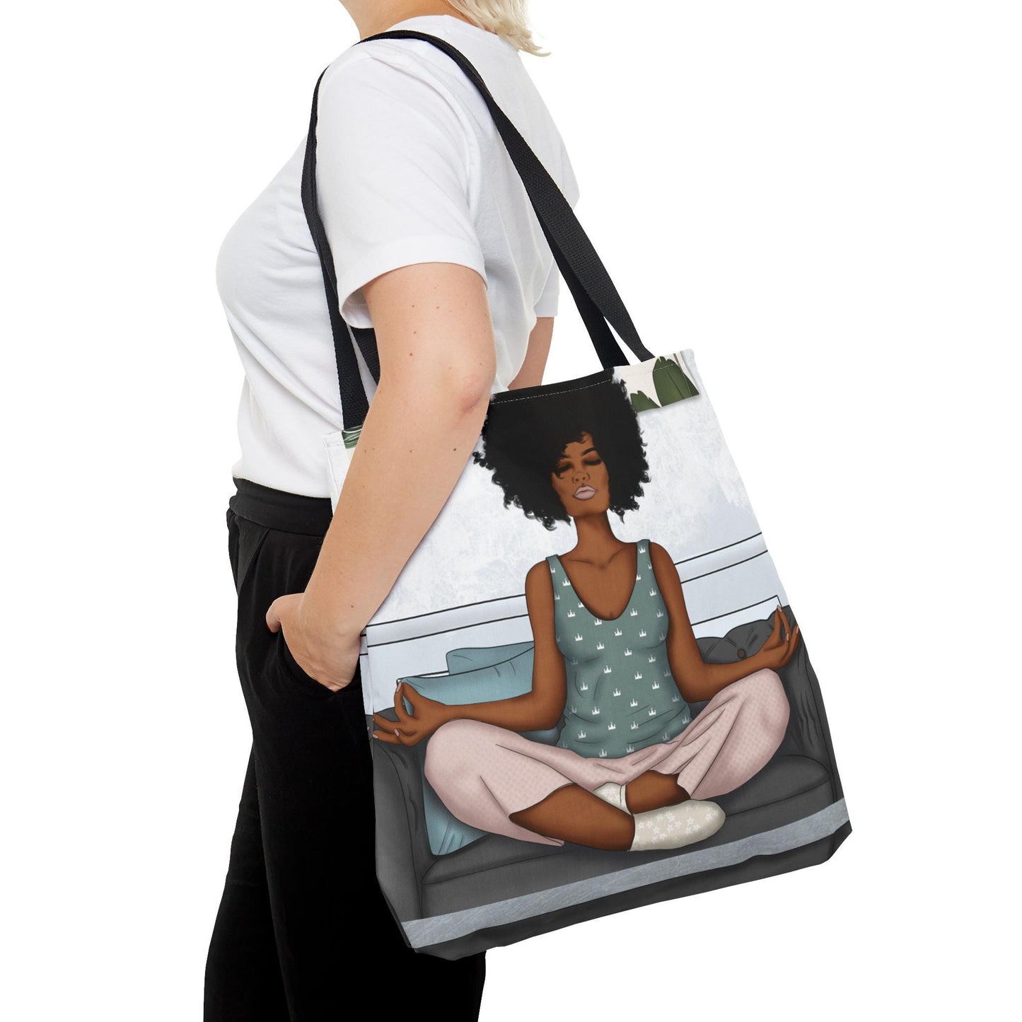 Yoga Momma Meditation Free Zen Shopping Bag Library Book Bag Tote Bag Sister Gift
