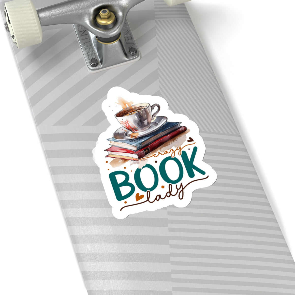 Crazy Book Lady Kiss-Cut Stickers