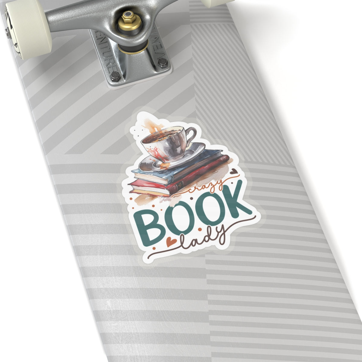 Crazy Book Lady Kiss-Cut Stickers