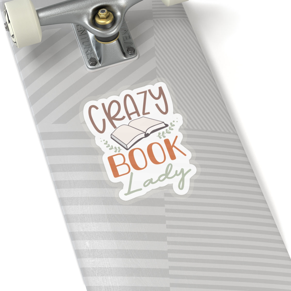 Crazy Book Lady Kiss-Cut Stickers (Power Reader, Book Nerd, Book Dragon Gift)