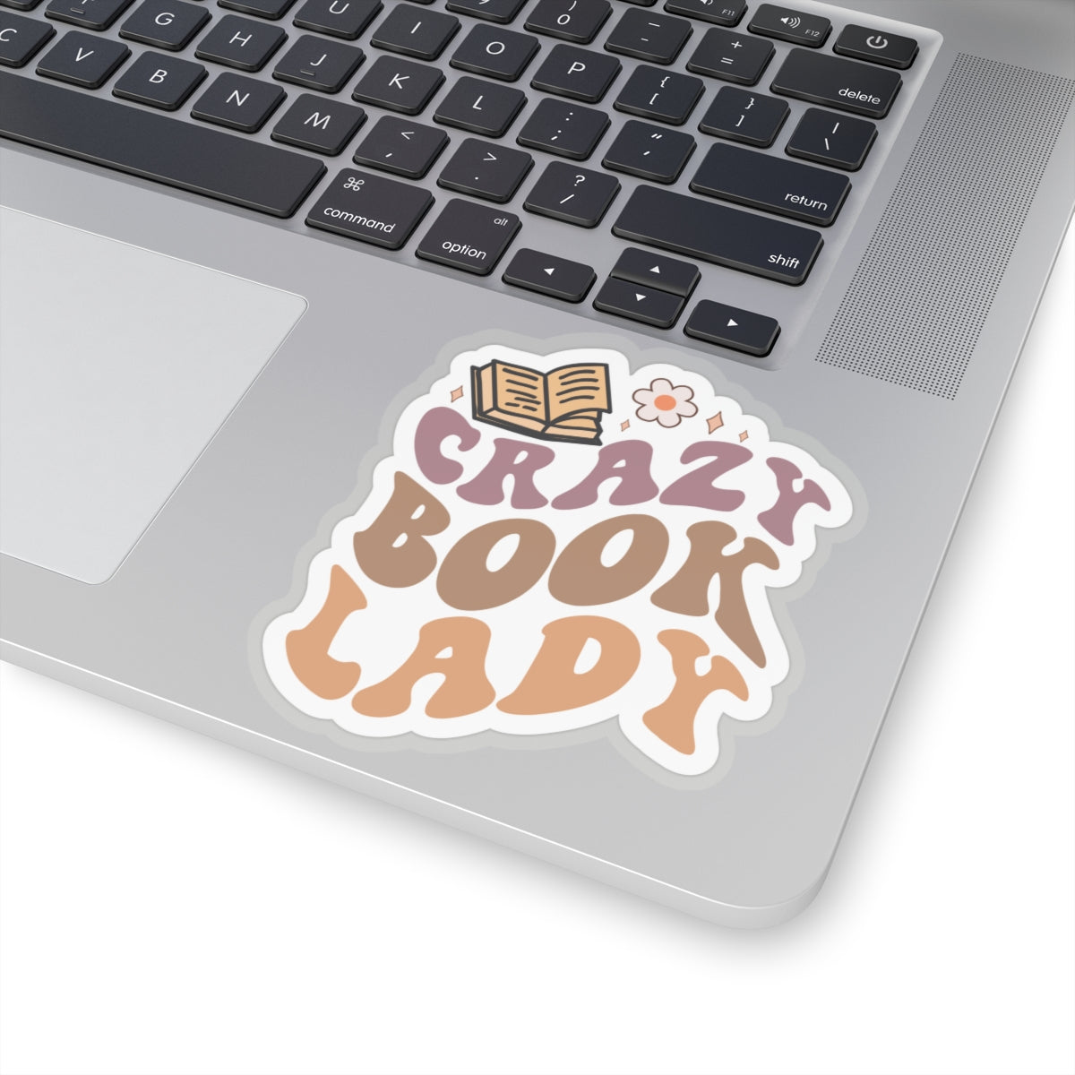 Crazy Book Lady Kiss-Cut Stickers