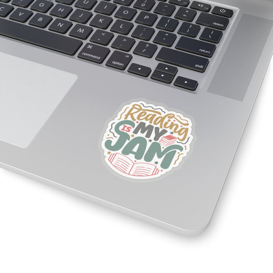 Reading Is My Jam Kiss-Cut Stickers