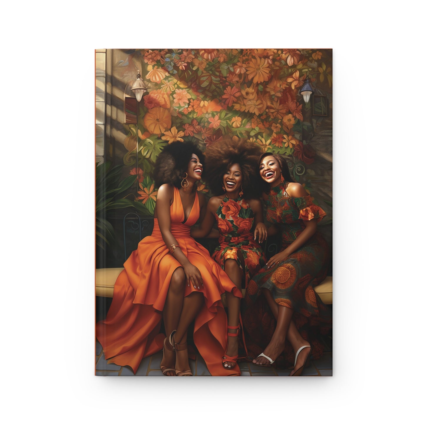 Three Sister Friends Happy Reunion  Hardcover Journal Matte
