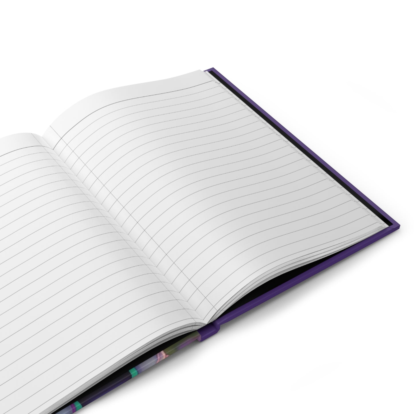 Girl with Headphones Hardcover Journal Matte (Purple tones)