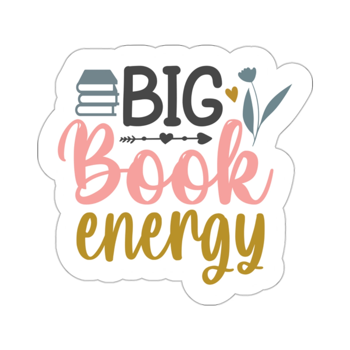 Big Book Energy Kiss-Cut Stickers