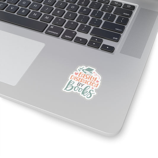 Easily Distracted By Books Kiss-Cut Stickers