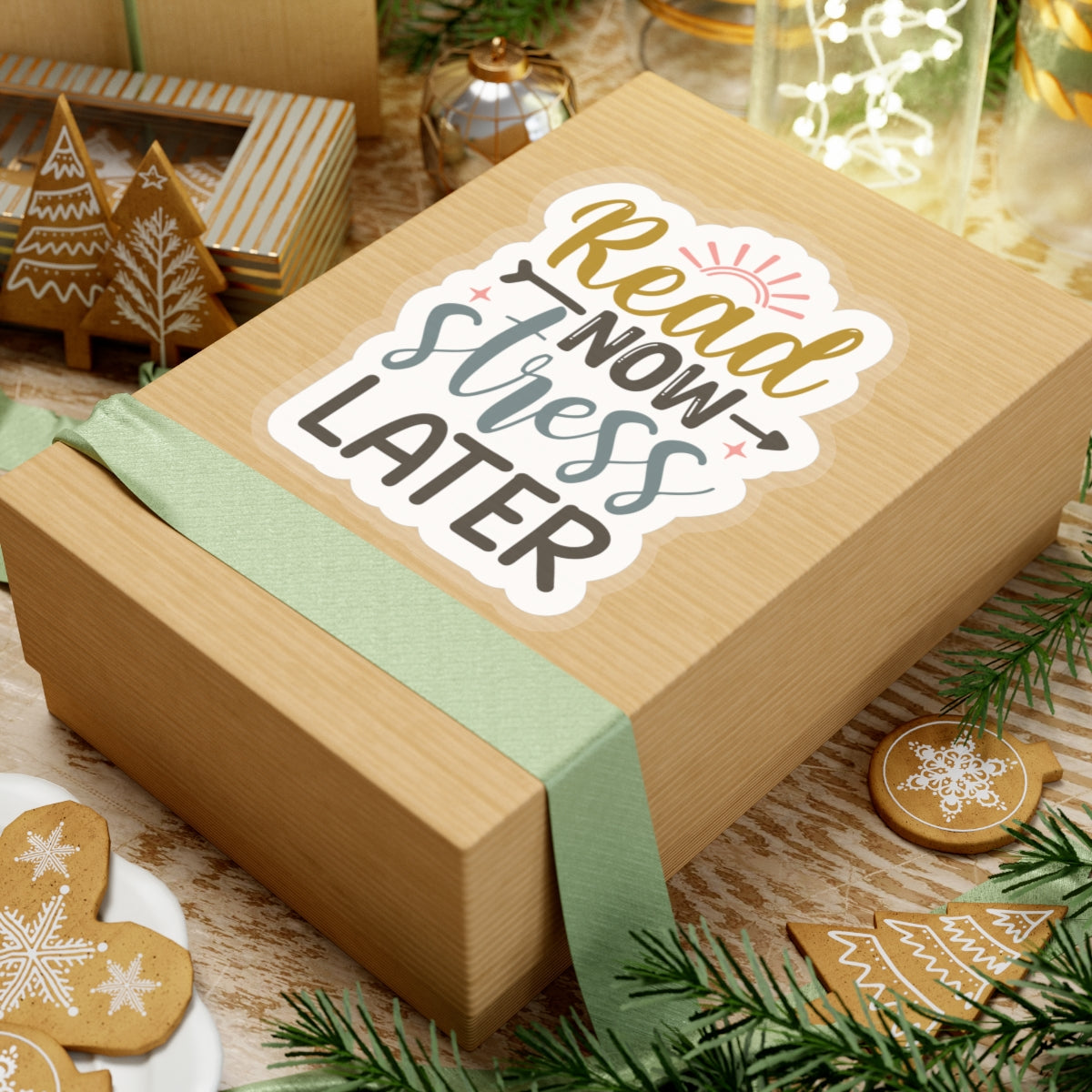 Read Now Stress Later Kiss-Cut Stickers