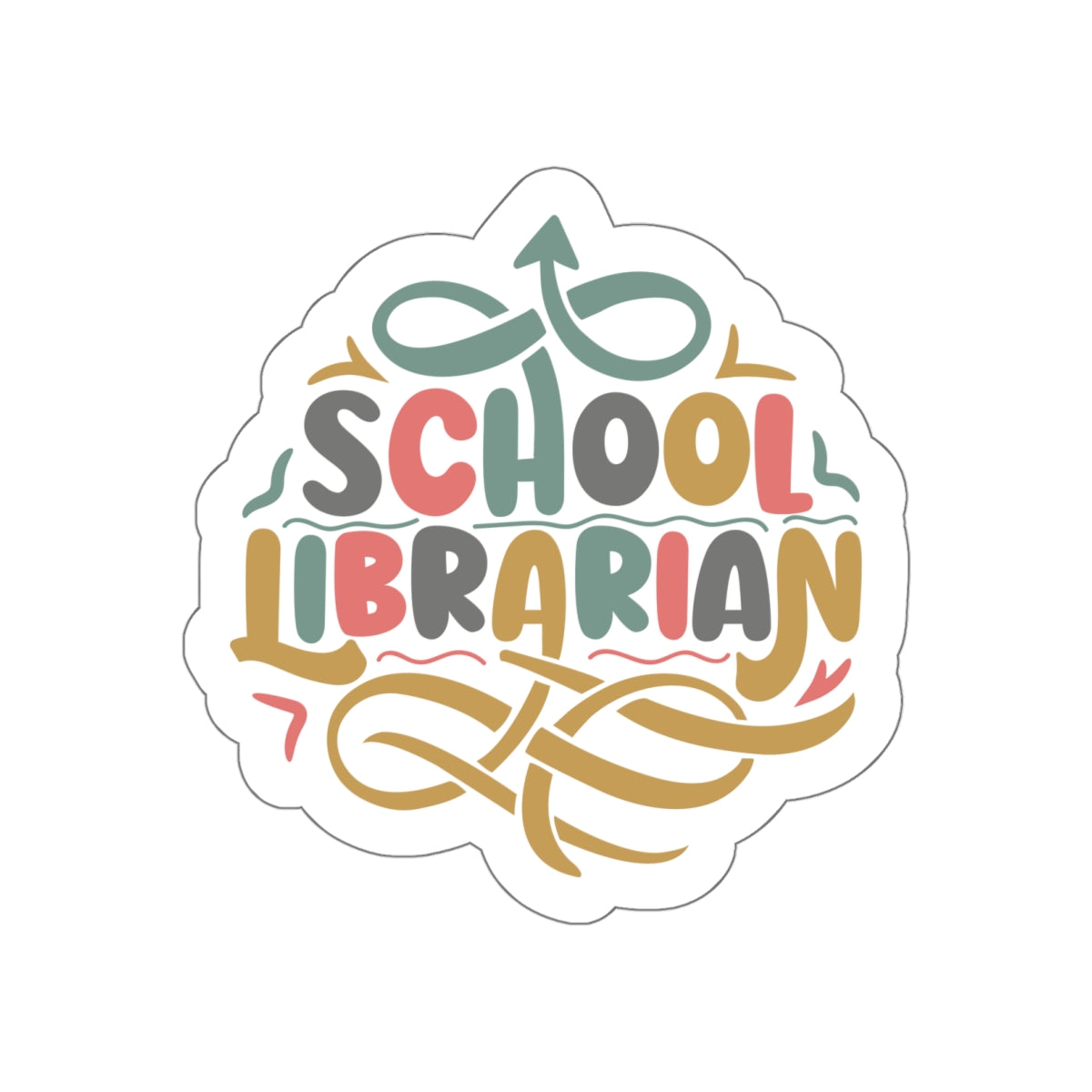 School Librarian Kiss-Cut Stickers