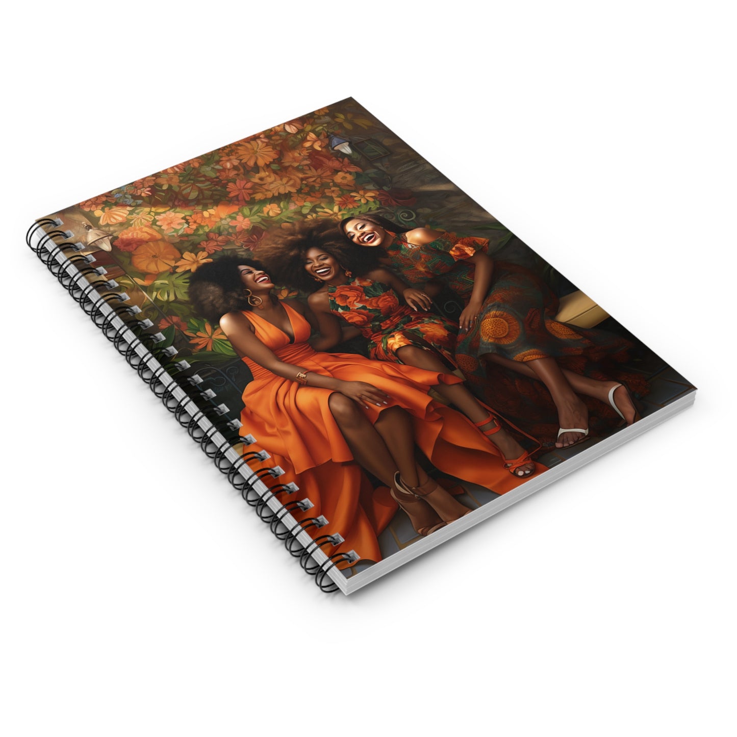 Three Sister Friends Happy Reunion Spiral Notebook - Ruled Line