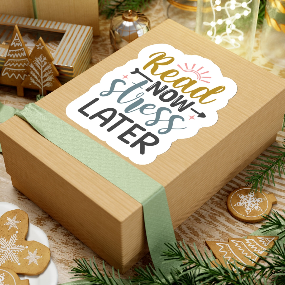 Read Now Stress Later Kiss-Cut Stickers