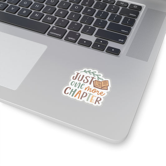 Just One More Chapter Kiss-Cut Stickers  - Book Dragon, Book Nerd, Power Reader, Book Worm Gift