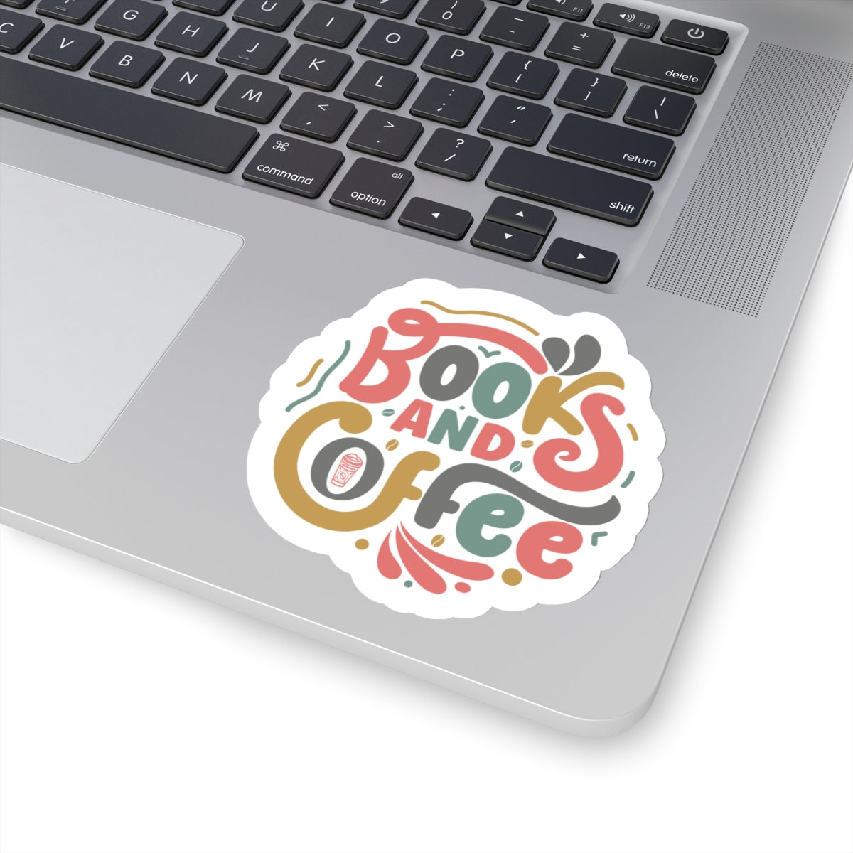 Books and Coffee Kiss-Cut Stickers