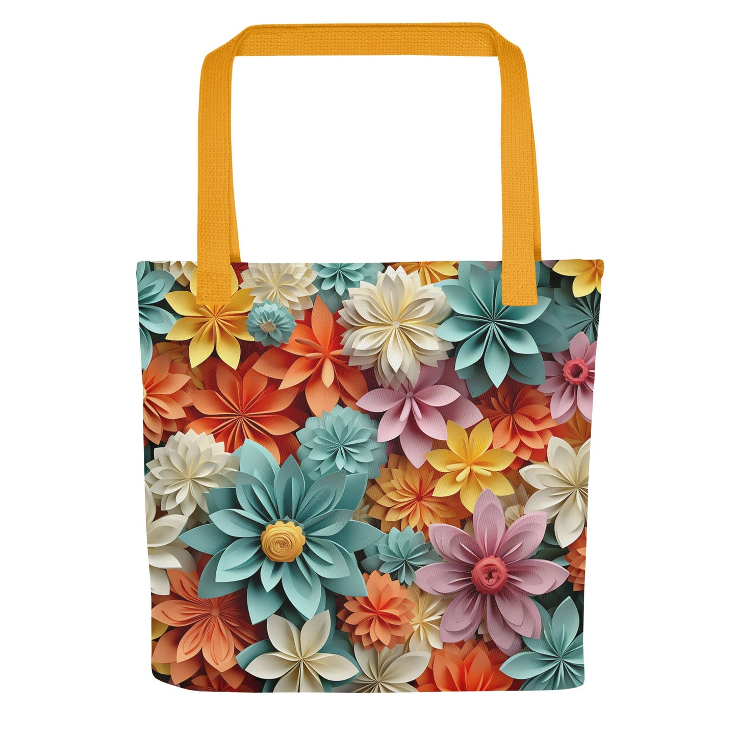 Colorful Flowers (Orange, Blue, White, Pink) Tote bag