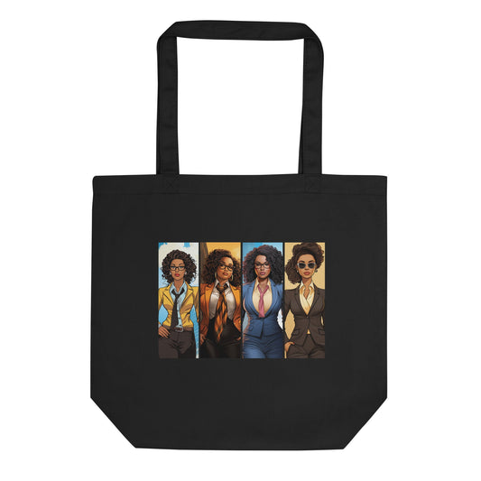 Four Sheroes African American Black Women in Comic Book Hero Style Eco Tote Bag Melanin Bag Culture Shopping Bag