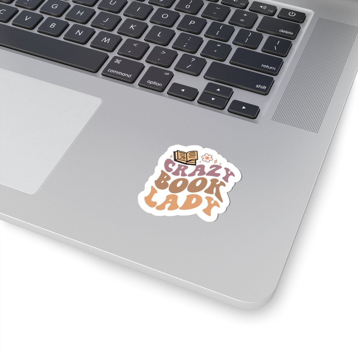 Crazy Book Lady Kiss-Cut Stickers