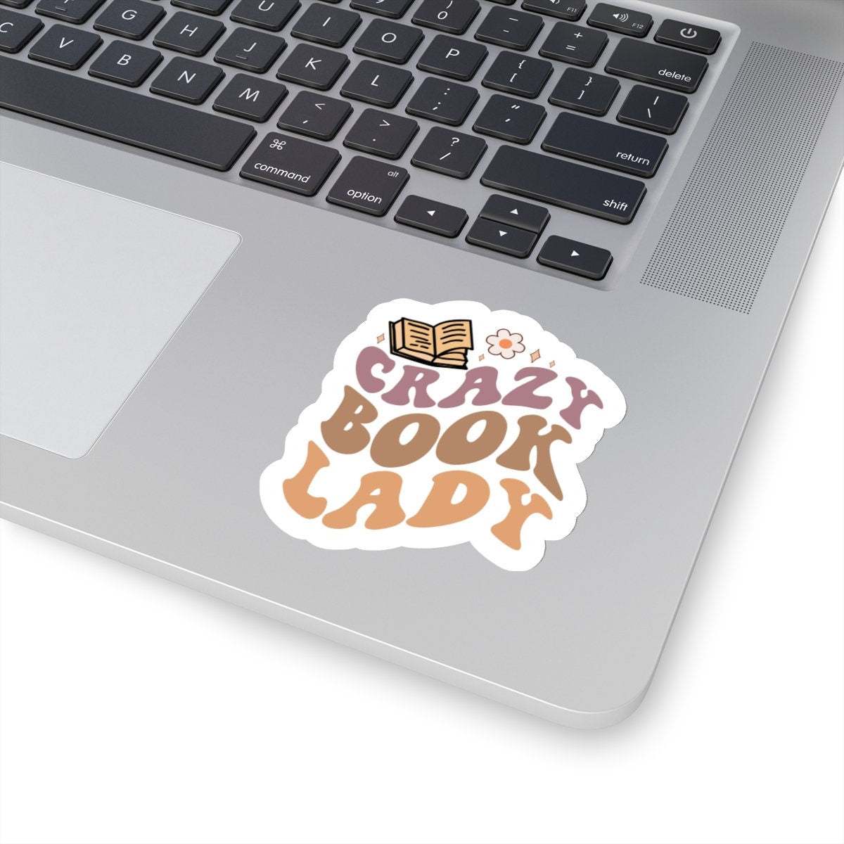 Crazy Book Lady Kiss-Cut Stickers