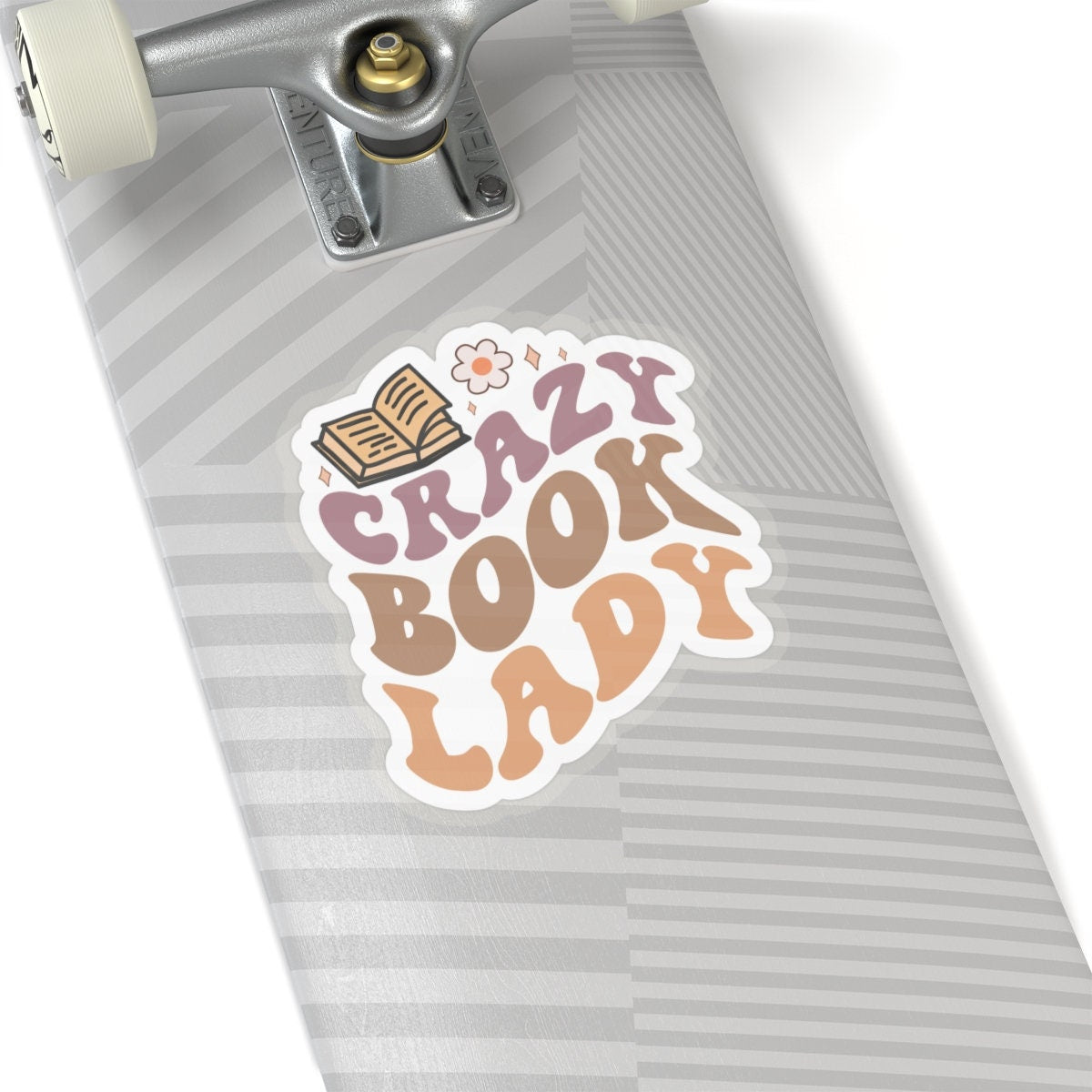Crazy Book Lady Kiss-Cut Stickers