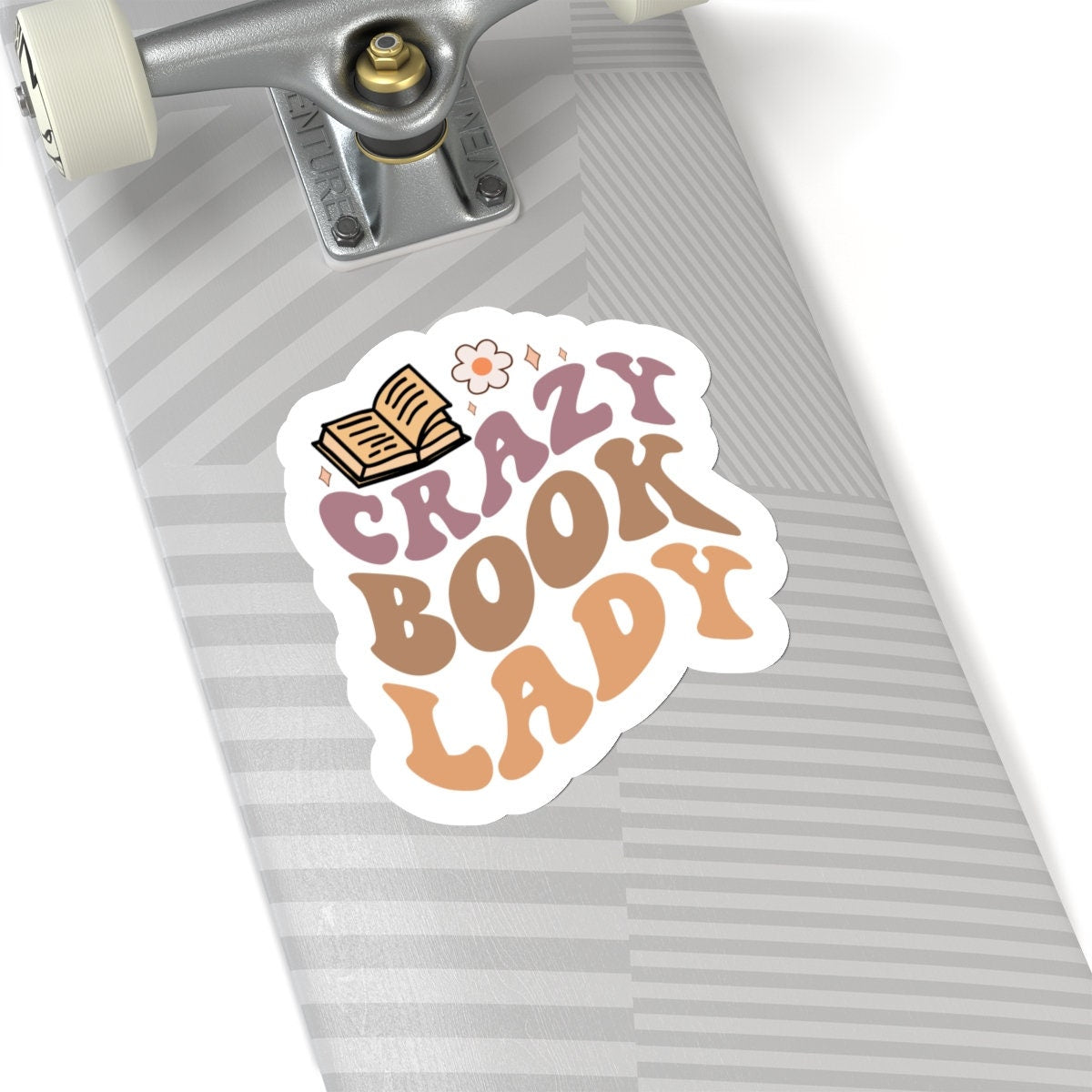 Crazy Book Lady Kiss-Cut Stickers