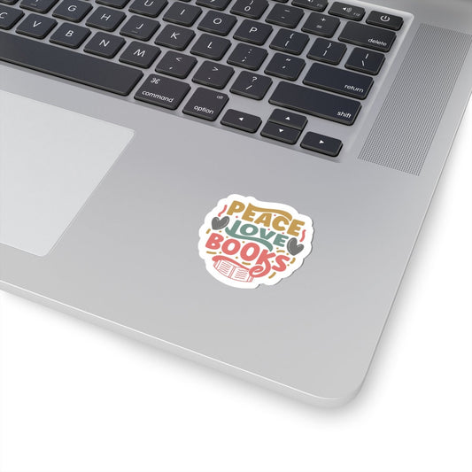 Peace Love Books Kiss-Cut Stickers