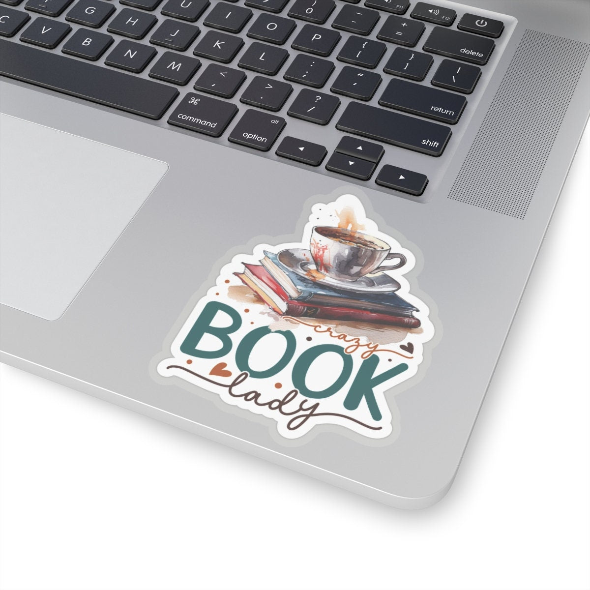 Crazy Book Lady Kiss-Cut Stickers