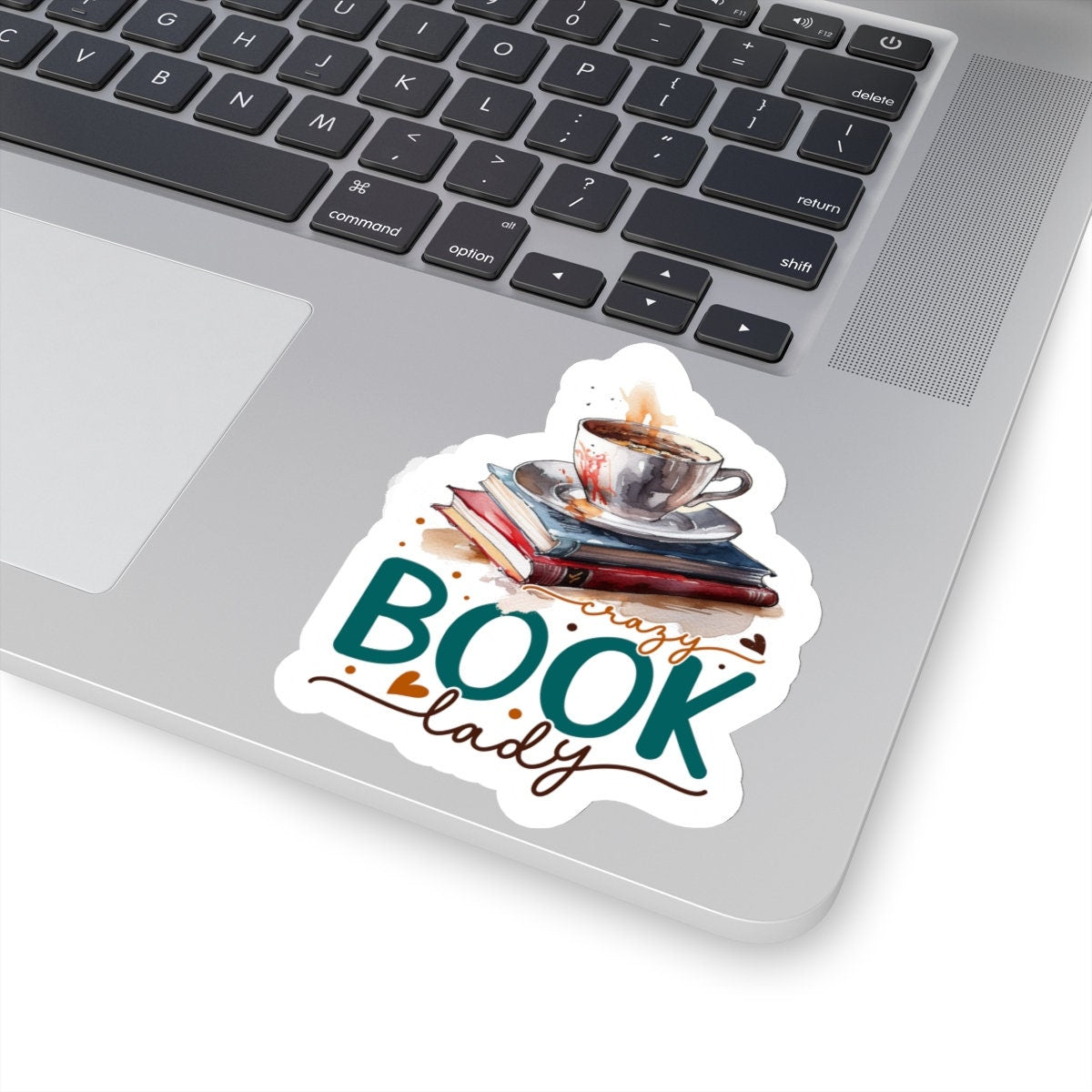 Crazy Book Lady Kiss-Cut Stickers